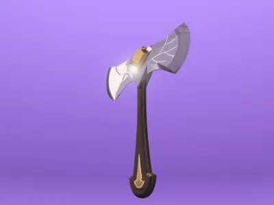 Fantasy Double-Edge Axe 3D model