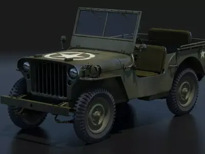 Willys MB Jeep 3D Model 3D model