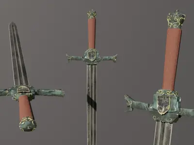 Old sword 3 Free 3D model