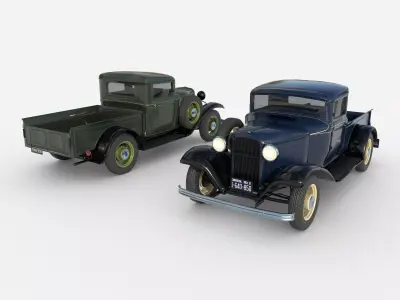 1932 Ford Model 18 pickup Low-poly 3D model