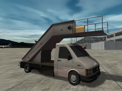 Airport vehicles 3D model
