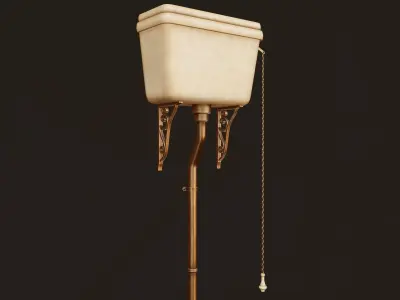 Antique Toilet - PBR Game Ready Low-poly 3D model