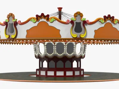 Deserted Park Carousel 3D model