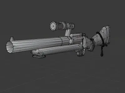 M79 GRENADE LAUNCHER LOW POLY Low-poly 3D model purchase