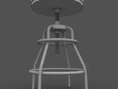 Industrial Mansard Stool 3D model purchase