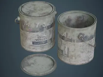 Paint Can 2B Low-poly 3D model