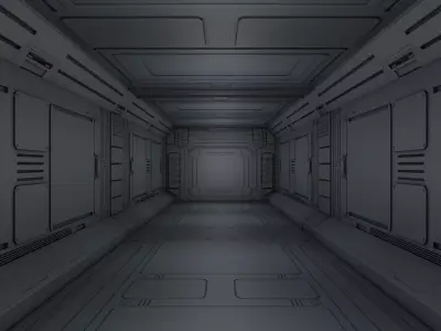 Sci Fi Corridor Free 3D model get
