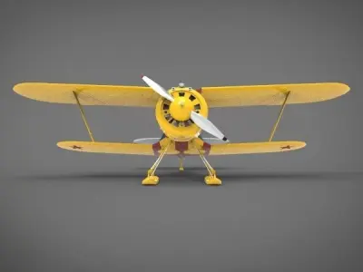 Polikarpov I-153 Aircraft 3D model purchase