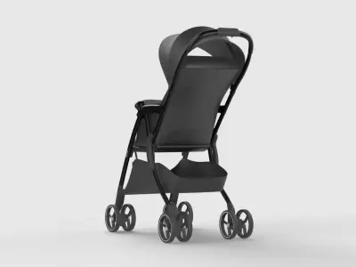 Baby stroller 3D model 3D model 7