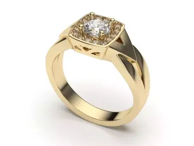 solitaire with ring sizes  8 part S121 3D print model