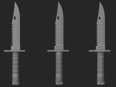 M9 Bayonet Knife  Low-poly 3D model