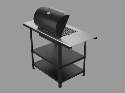 Barbecue Machine Low-poly 3D model