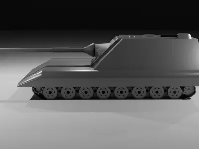 German Tank Destroyer Low-poly 3D model