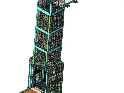 Factory Customized Continuous Vertical Lift Conveyor 3D model