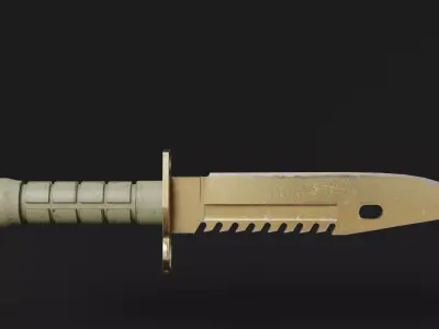 M9 Bayonet In Four Variations Low-poly 3D model