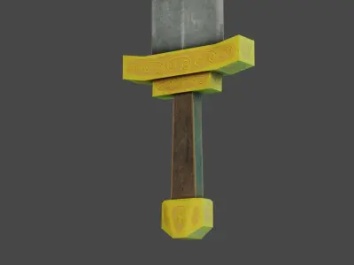 Stylized Medieval Sword 1 Low-poly 3D model