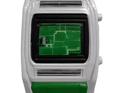 Retro SciFi Smartwatch 3D model