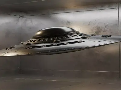Brawn Sci-Fi Flying Saucer UFO 3D Model 3D model