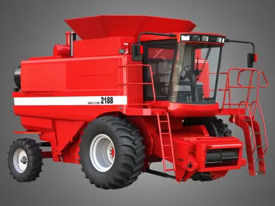 IH 1688 Combine Harvester  3D model