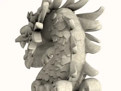 Dragon Head 3D model 5