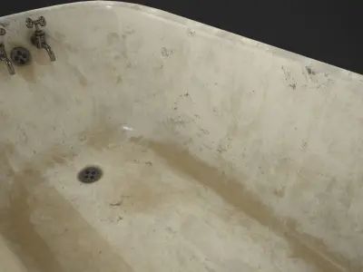 Antique Bath Low-poly 3D model