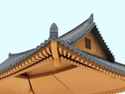 hanok roof 3D model