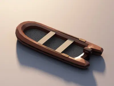 Lowpoly Rubber Boat Low-poly 3D model