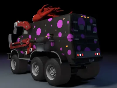 Darktooth toy truck with polka dots 3D model