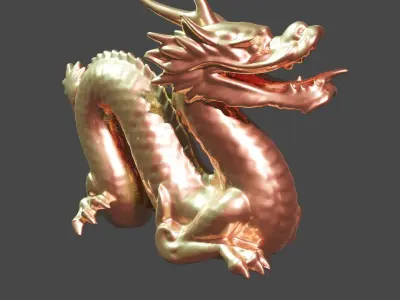 A Drgaon golden dragon 3D model