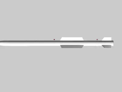 K-77M Radar guided missile Low-poly 3D model