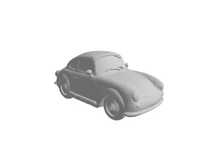 chibi style porsche 911 3D print model