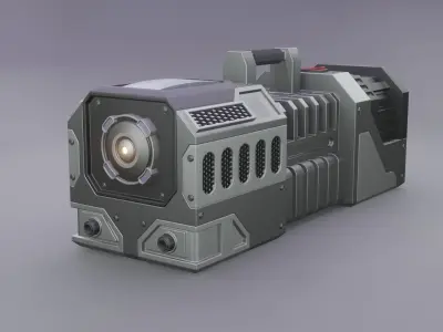 Hard surface box Low-poly 3D model