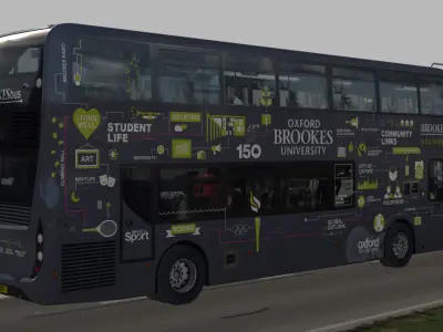 Alexander Dennis Enviro 400 MMC Brookes bus livery Low-poly 3D model