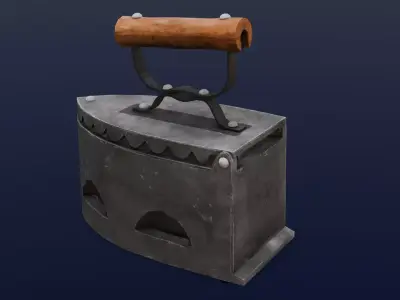 Iron Box 3D Model  Low-poly 3D model