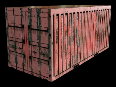 Shipping Container Low-poly 3D model purchase