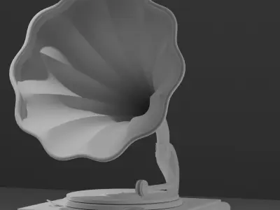 Vintage Gramophone 3D Model 3D model