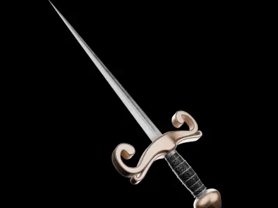Sword Base Mesh Free low-poly 3D model