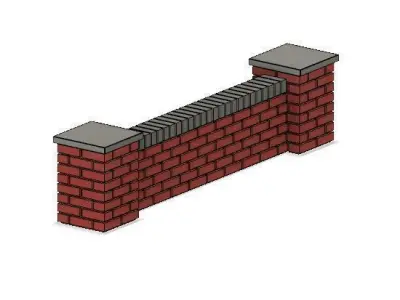 Model Railway Brick Wall Various Heights see Pictures 3D print model