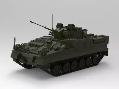 Warrior tracked armoured vehicle 3D model