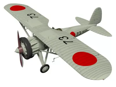 nakajima type91 fighter 3D model