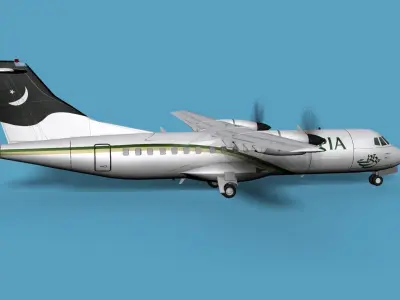 ATR  ATR-42-500 Pakistan Intl Airlines 3D model
