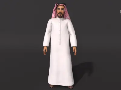 Arabi Saudi Man Rigged 3D model