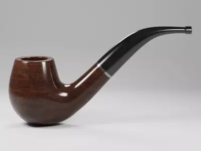Vintage Tobacco Pipe Low-poly 3D model