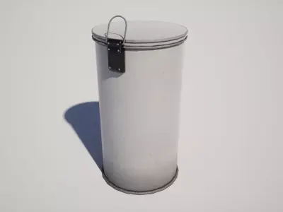  Trash Pedal Bin Low-poly 3D model