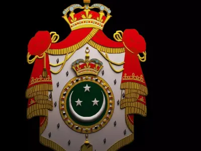 Coat of arms of Kingdom of Egypt 3D model