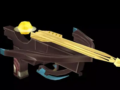 crossbow lowpoly Low-poly 3D model