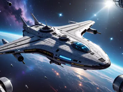 futuristic spaceship 3D model purchase