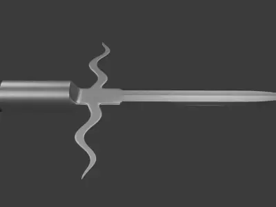 Ji Dragon Whiskers  Low Poly Chinese Polearm Low-poly 3D model