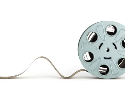 Film strip in a babin Low-poly 3D model