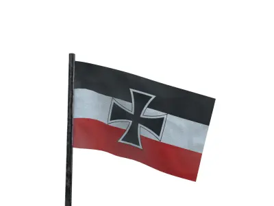Flag 02 Low-poly 3D model purchase